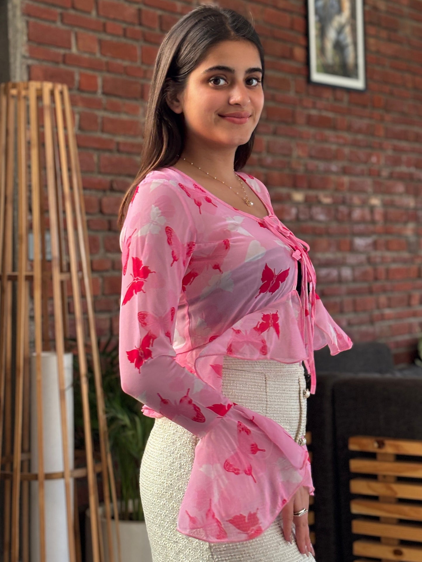 TANDUL Women Charming Pink Printed Top