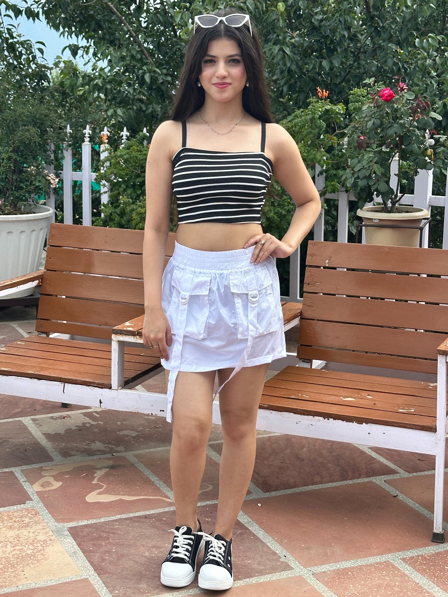 TANDUL Women White Solid Mini Skirt