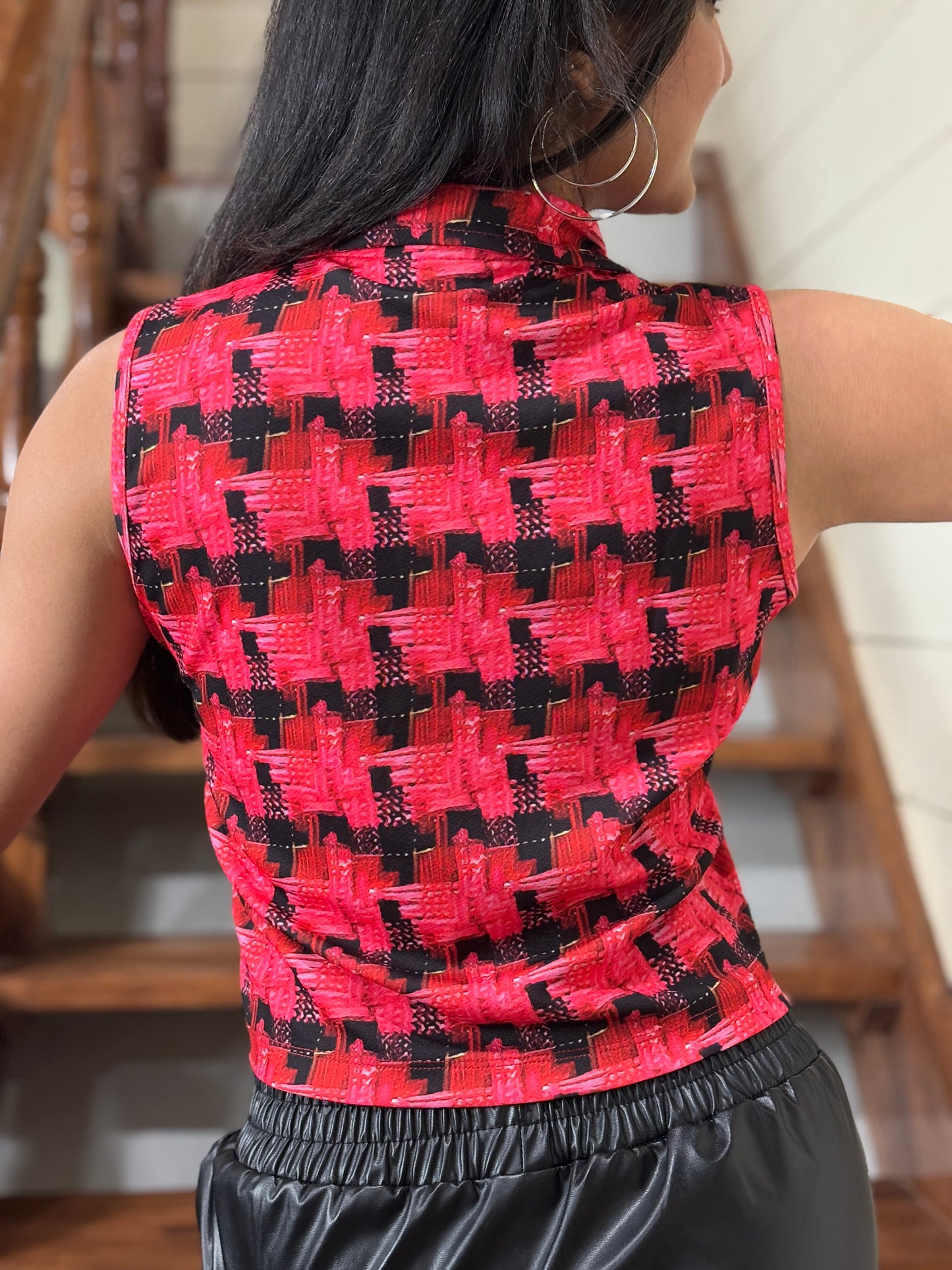 TANDUL Women stunning checked waistcoat