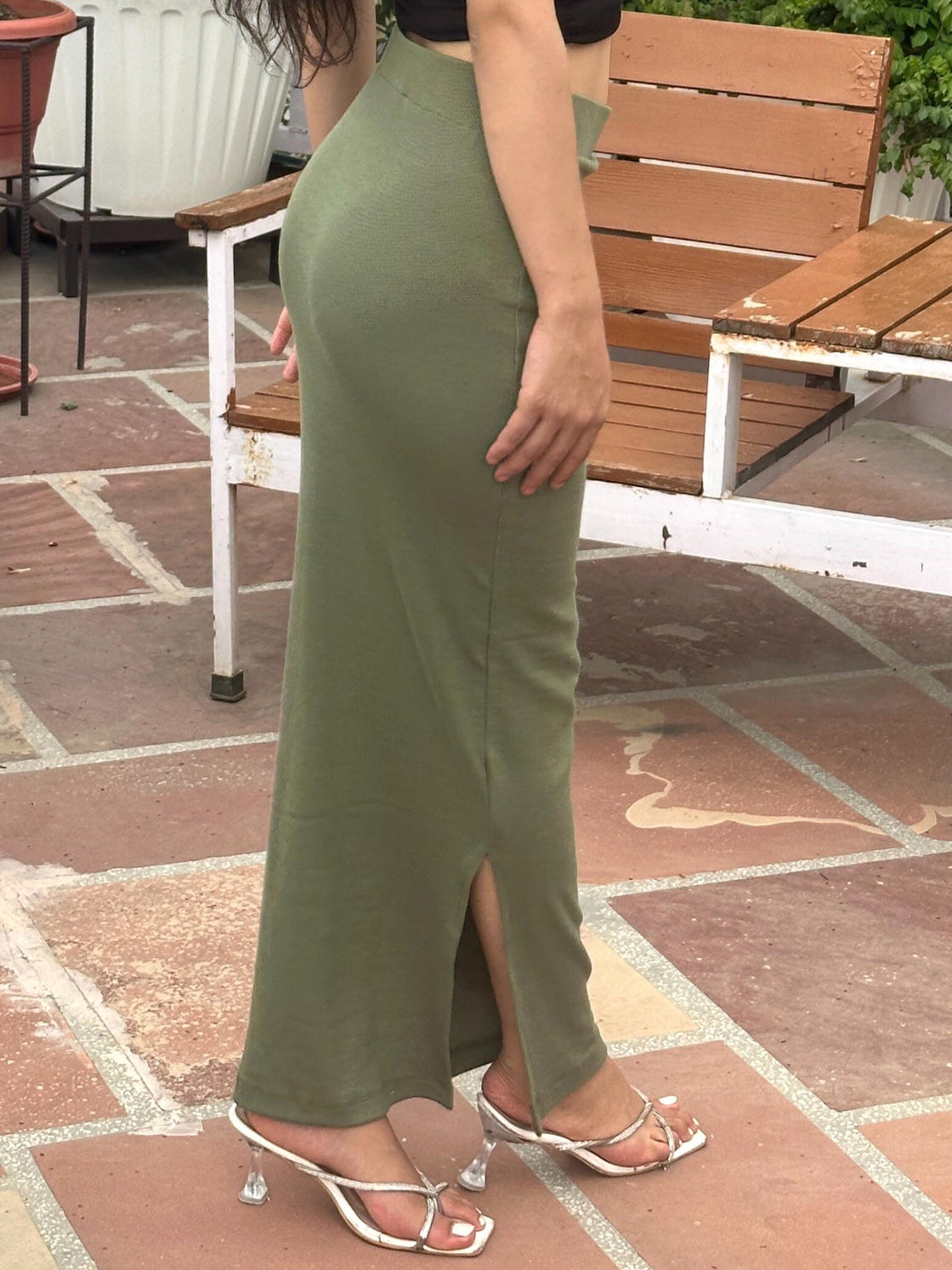 TANDUL Women Solid Green Long Skirt