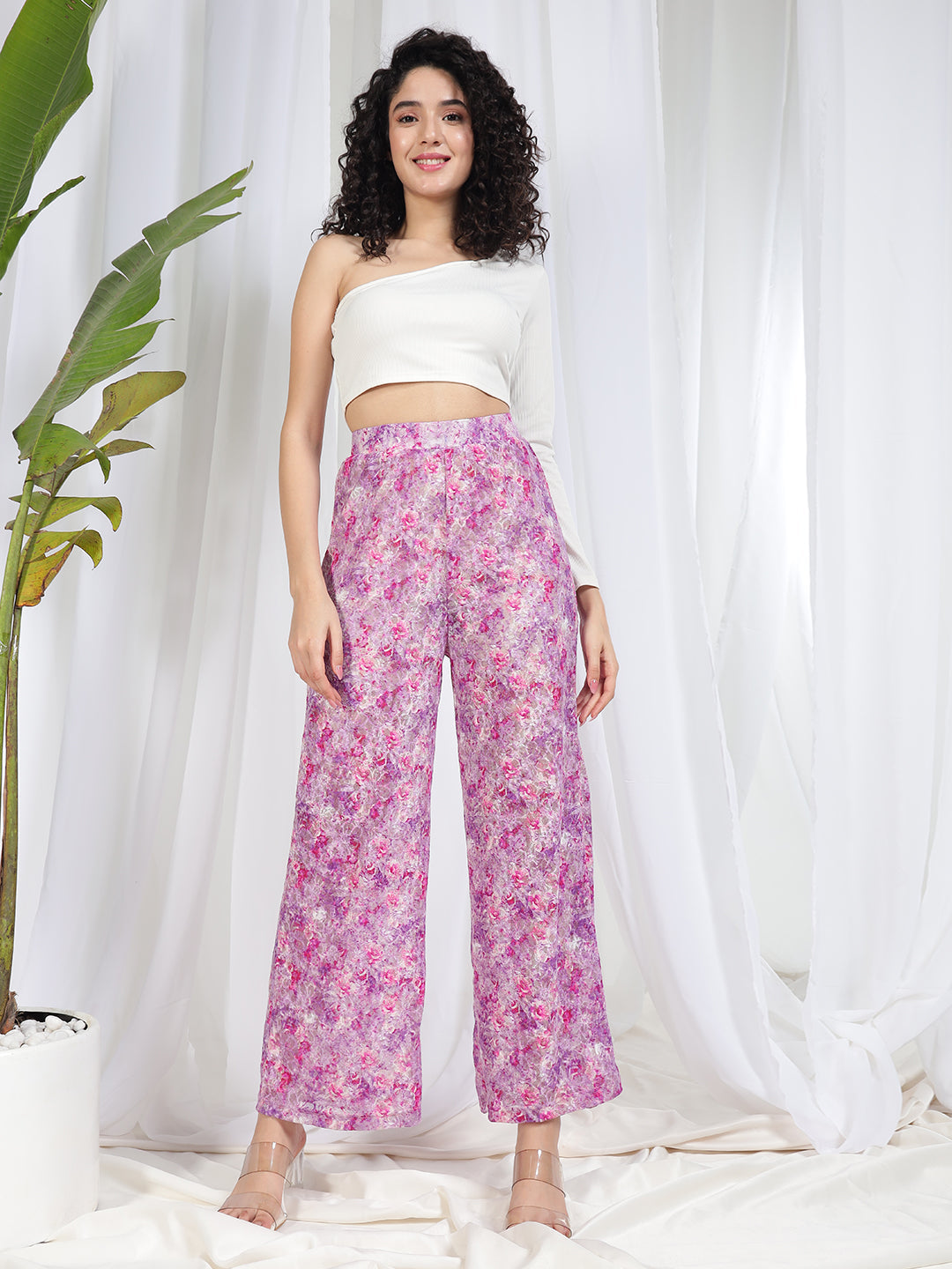 TANDUL Women Pink Printed Trouser
