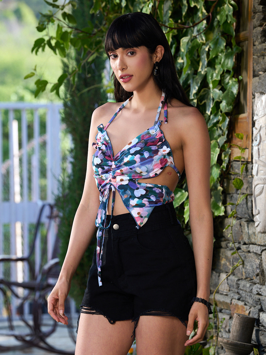 TANDUL Women Multicolor Floral Printed Top