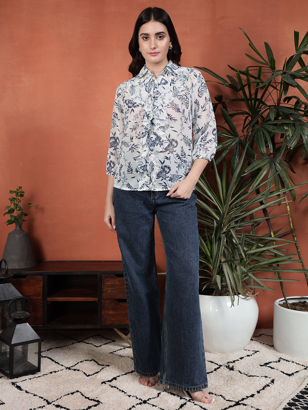 TANDUL Women Printed Floral Shirt