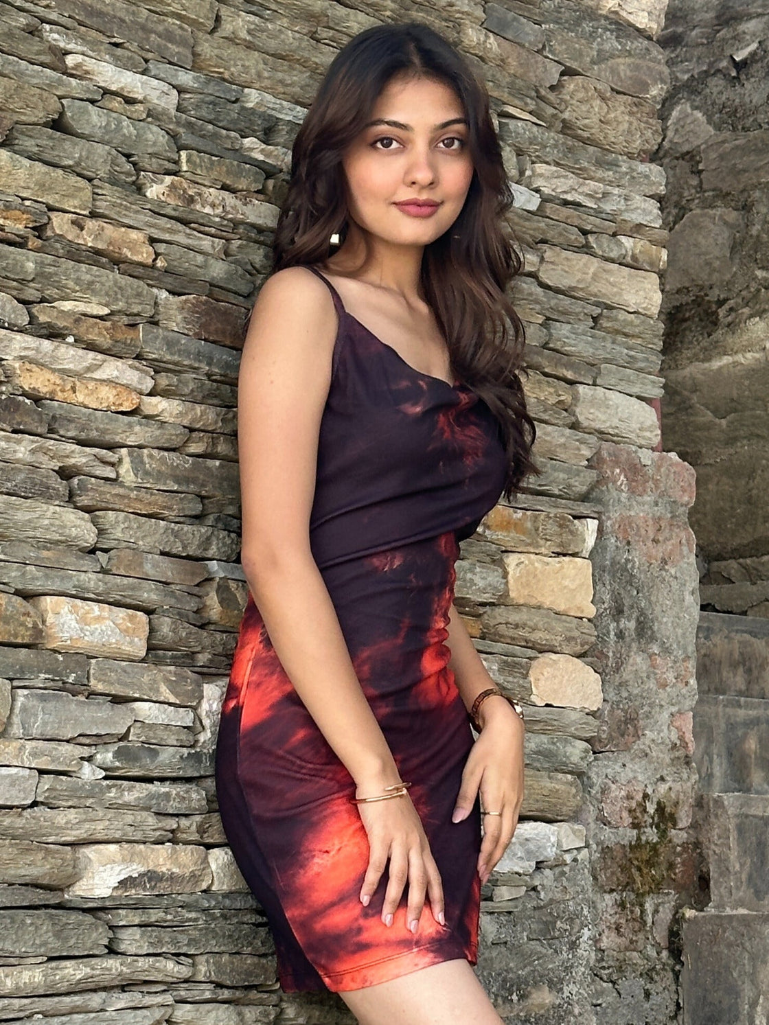 Women Bodycon Multicolor Dress