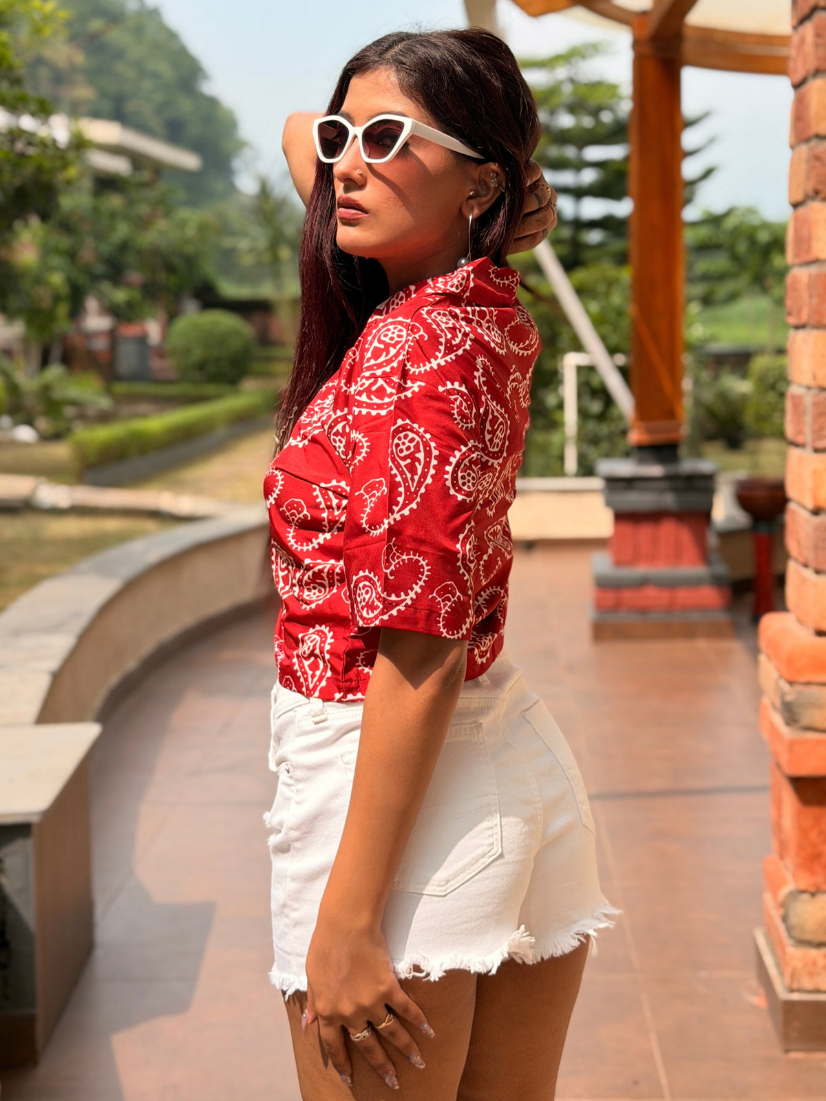 TANDULWomen Maroon Paisley Printed Shirt
