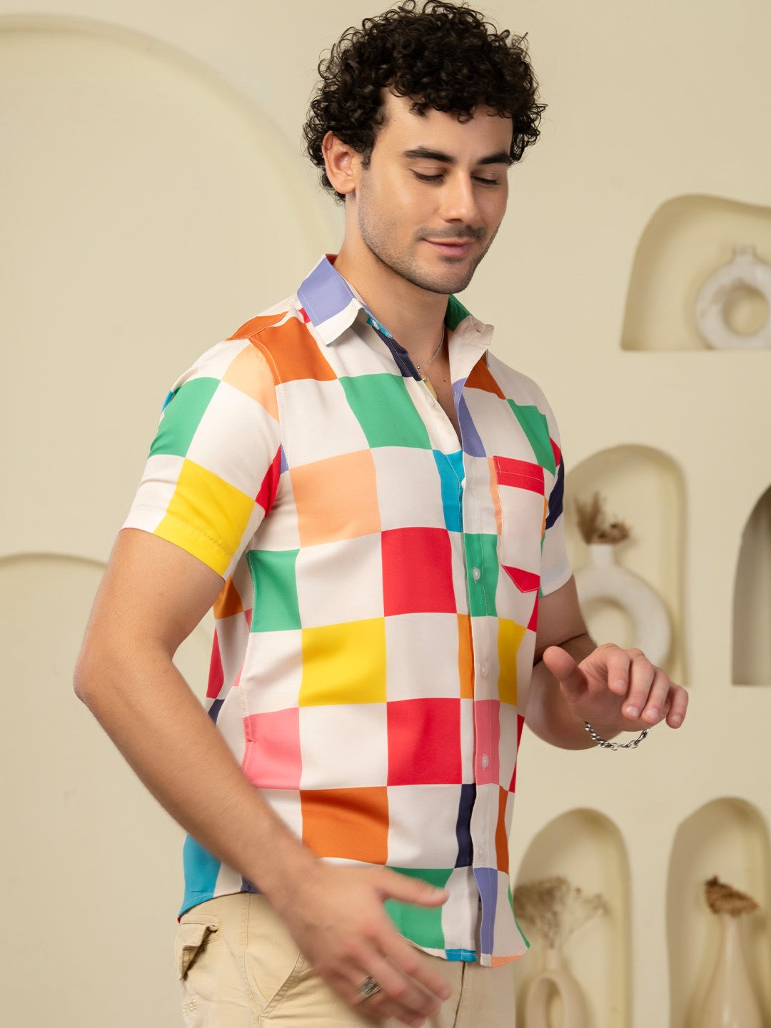 TANDUL Men Printed Casual Multicolor Shirt