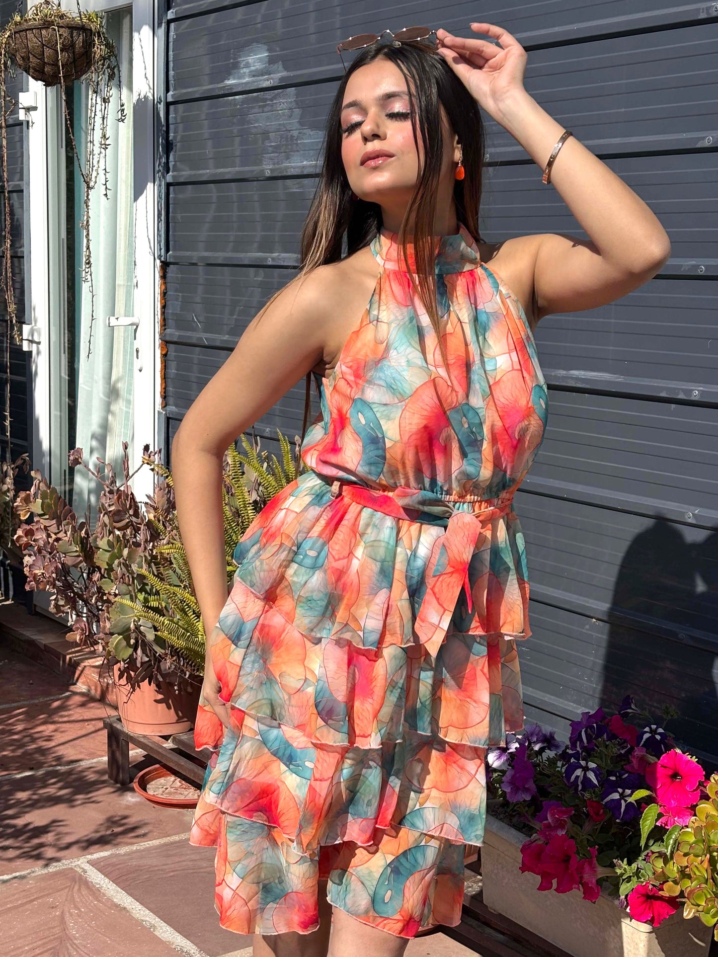 TANDUL Women Stunning Floral Georgette Dress