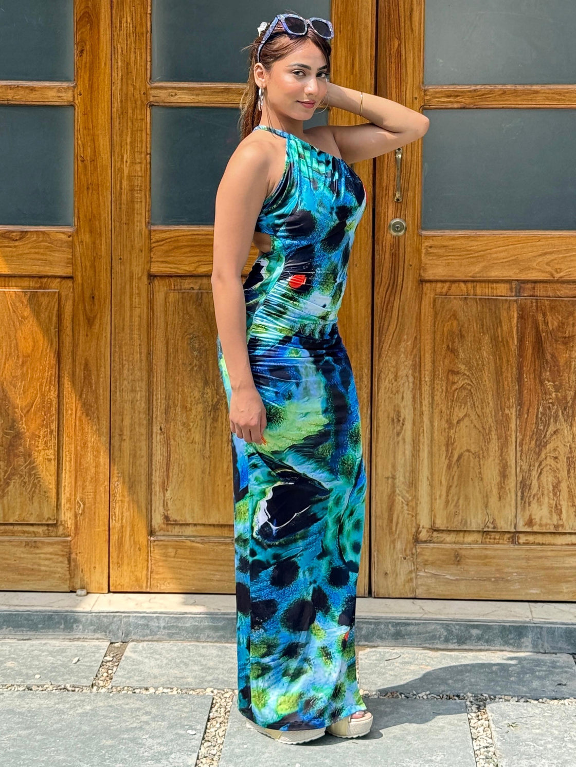 TANDUL Multicolor Long  Bodycon Dress