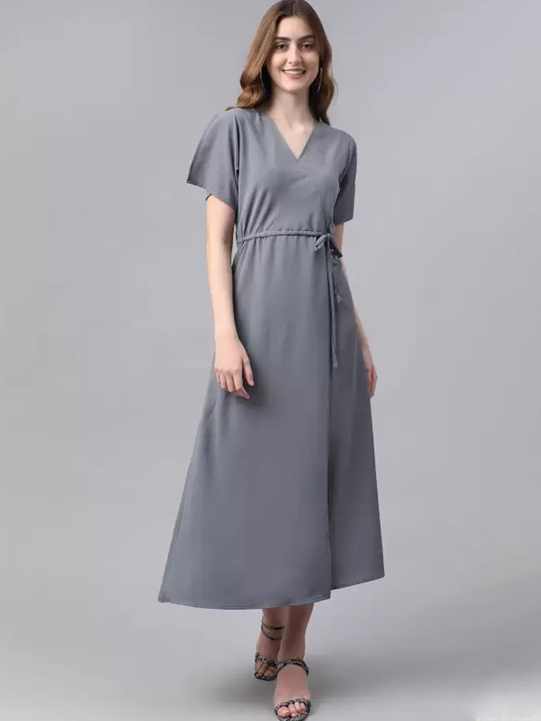 TANDUL  Women Maxi Grey Dress