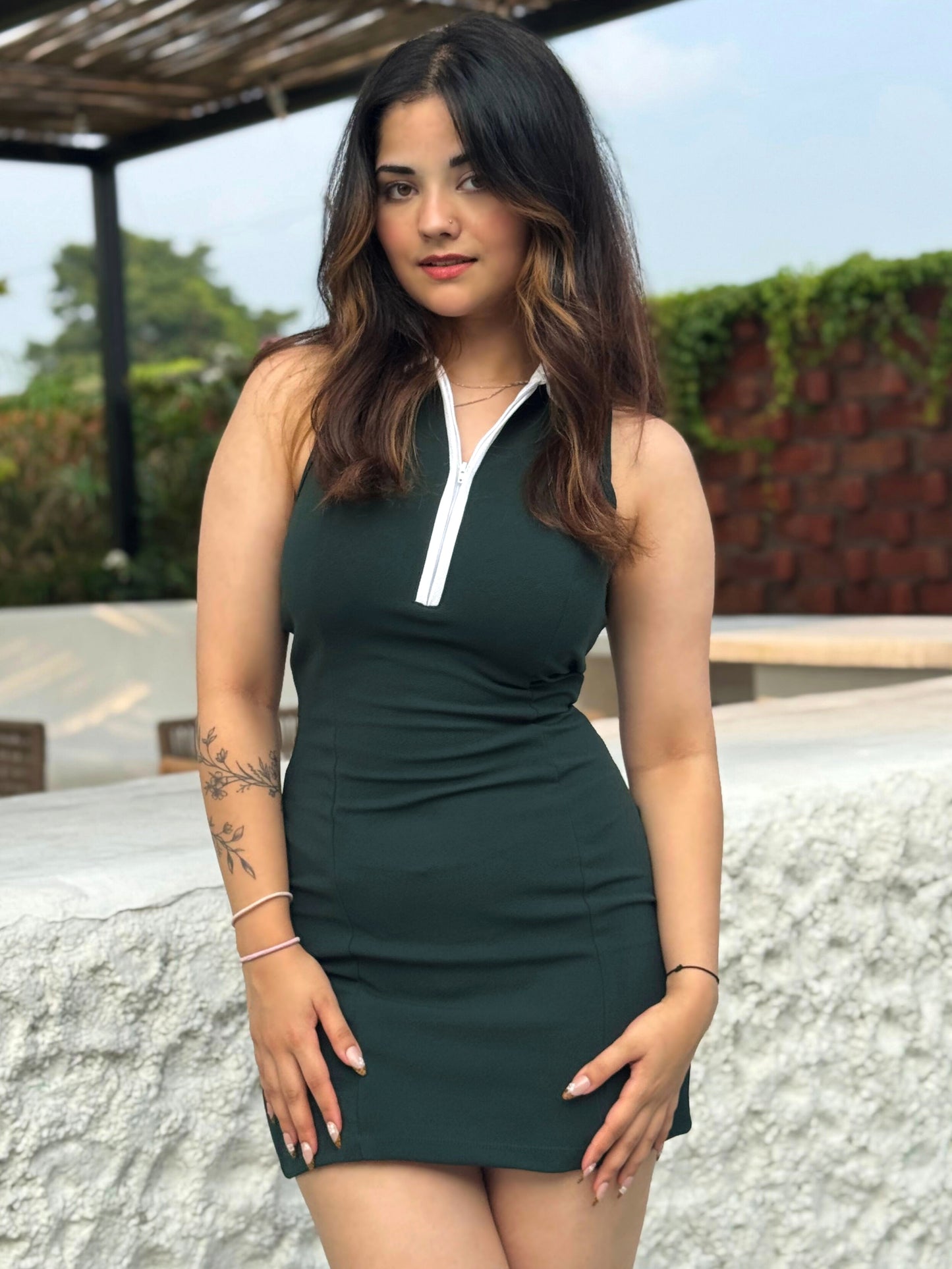 TANDUL Women Green Polo Dress