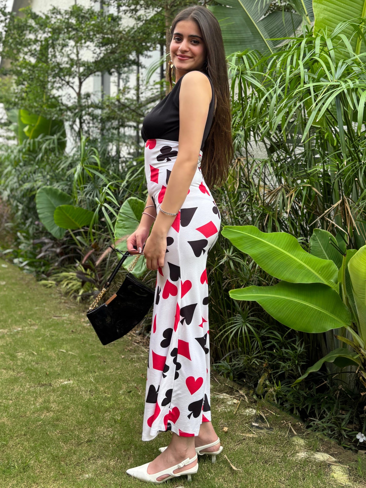 TANDUL Women Enchanting Playing Cards Dress