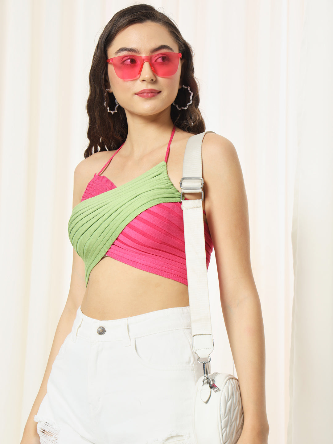 TANDUL  Casual Sleeveless Solid Women Green Top
