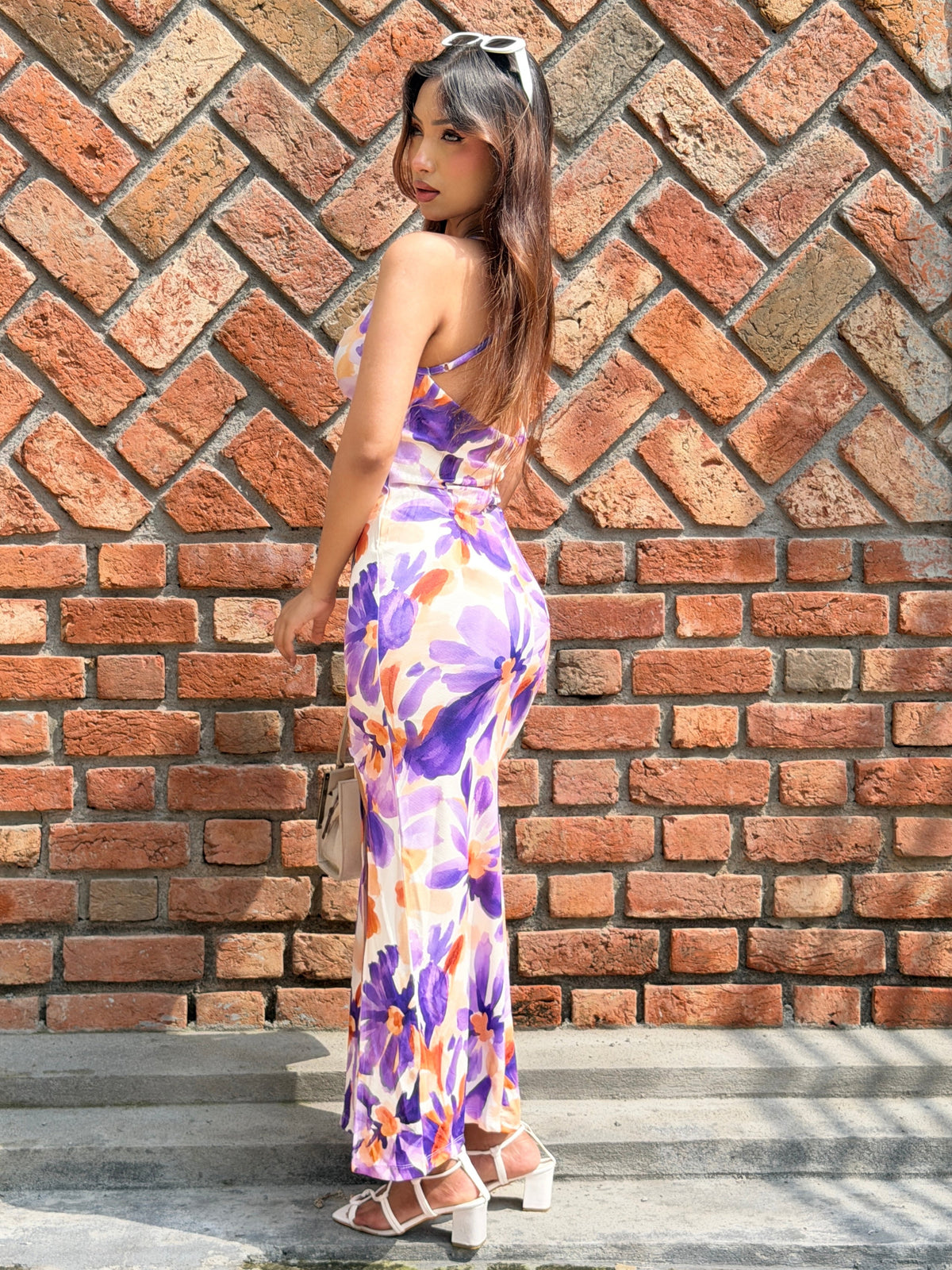TANDUL Women Floral Cowl Neck Maxi Dress