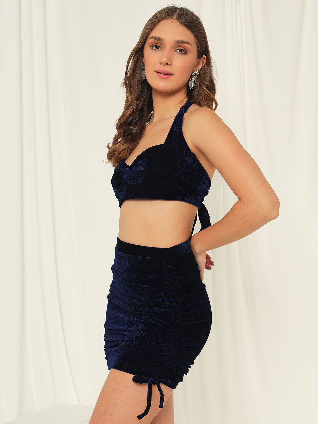 TANDUL Top Peplum Skirt Co-ords Set