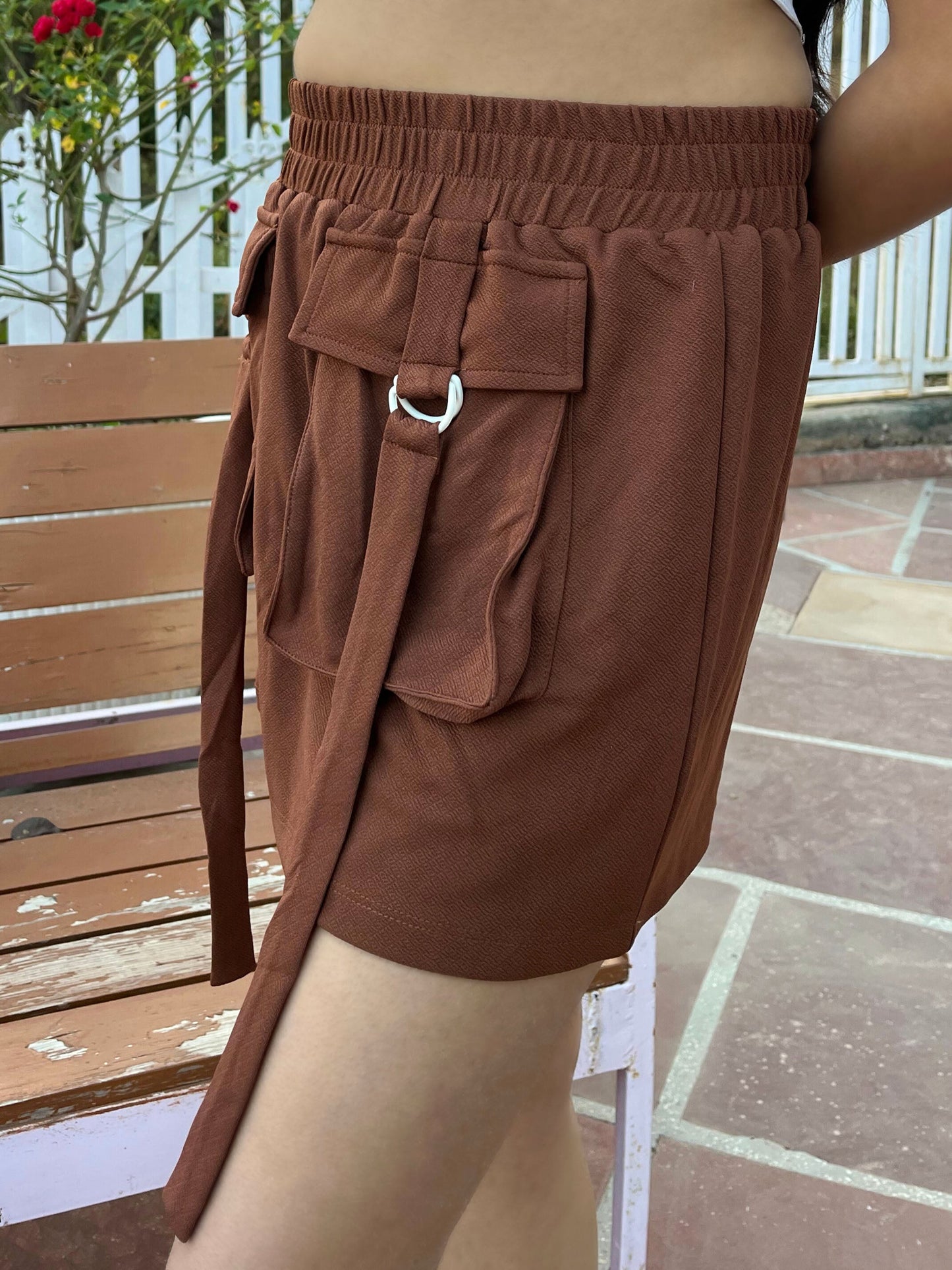 TANDUL Women Chic Brown Skirt