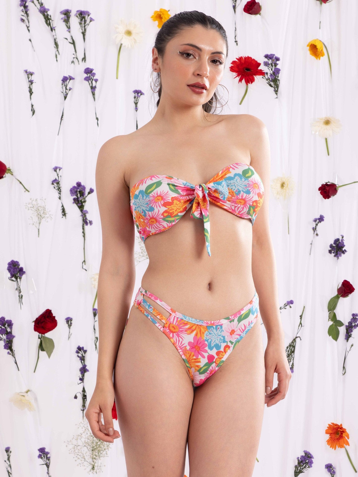 ELTIRE  Bra & Panty Set Floral Print Multicolor Lingerie Set