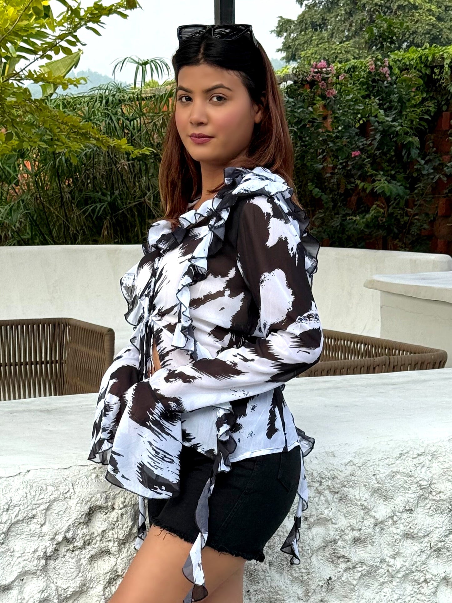 TANDUL Women Multicolor Georgette Top