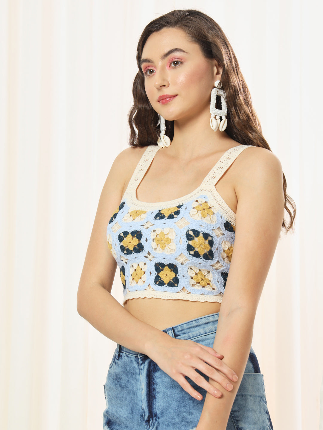 TANDUL  Casual Sleeveless Printed Women Multicolor Top