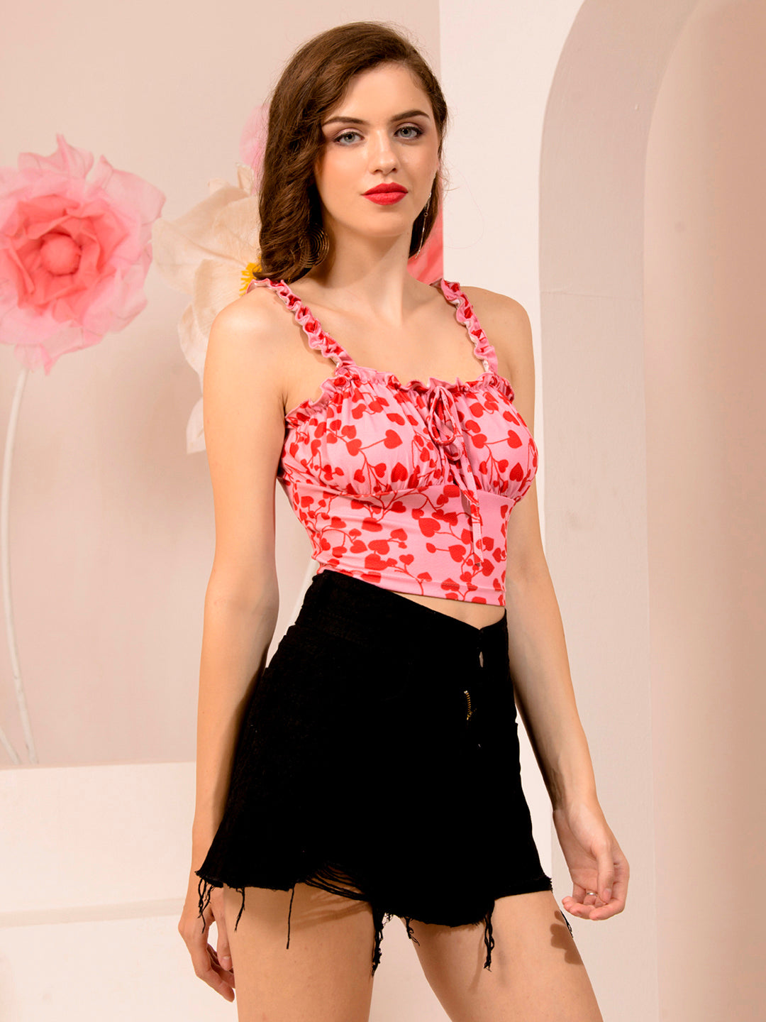 TANDUL  Casual Sleeveless Printed Women Multicolor Top