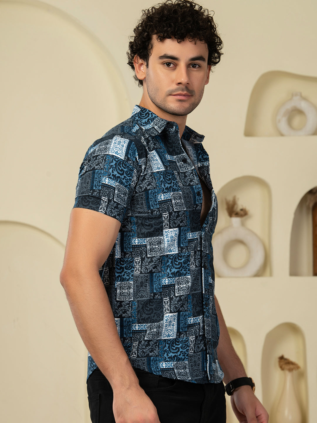 TANDUL Men Printed Casual Multicolor Shirt