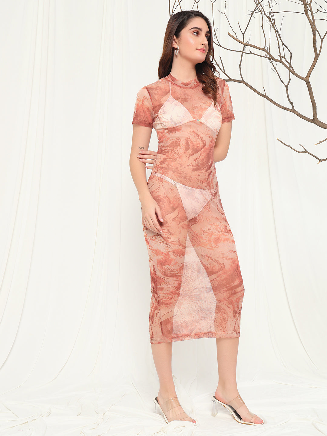 TANDUL  Women Bodycon Brown Dress