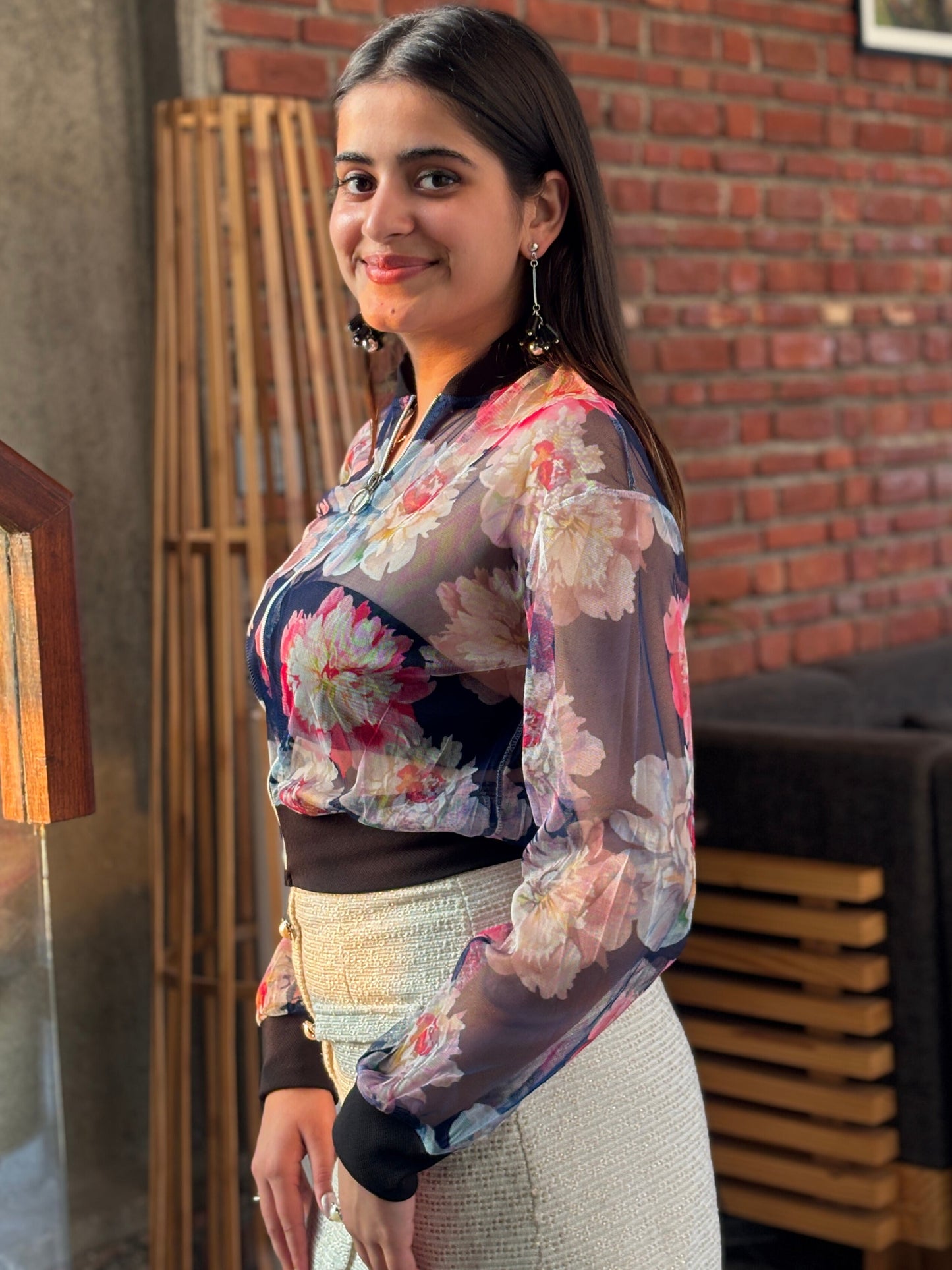 TANDUL Women Floral Printed Net Jacket