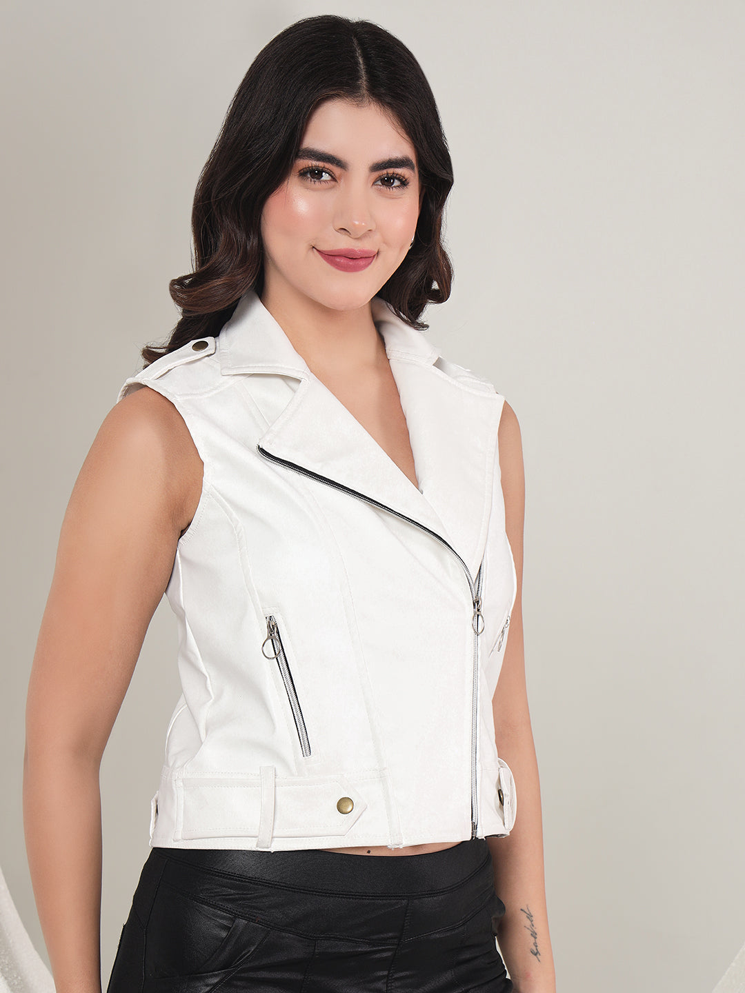 TANDUL  Women Solid Leather Jacket