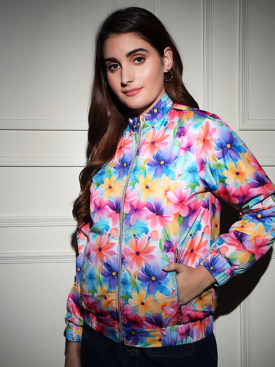 TANDUL  Women Floral Print Puffer Jacket