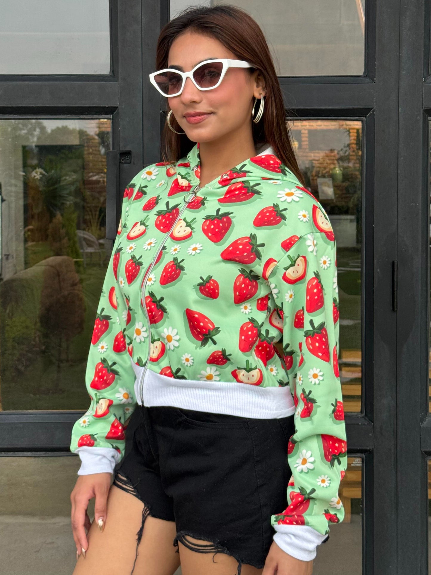 TANDUL Women Strawberry Printed Sweatshirt