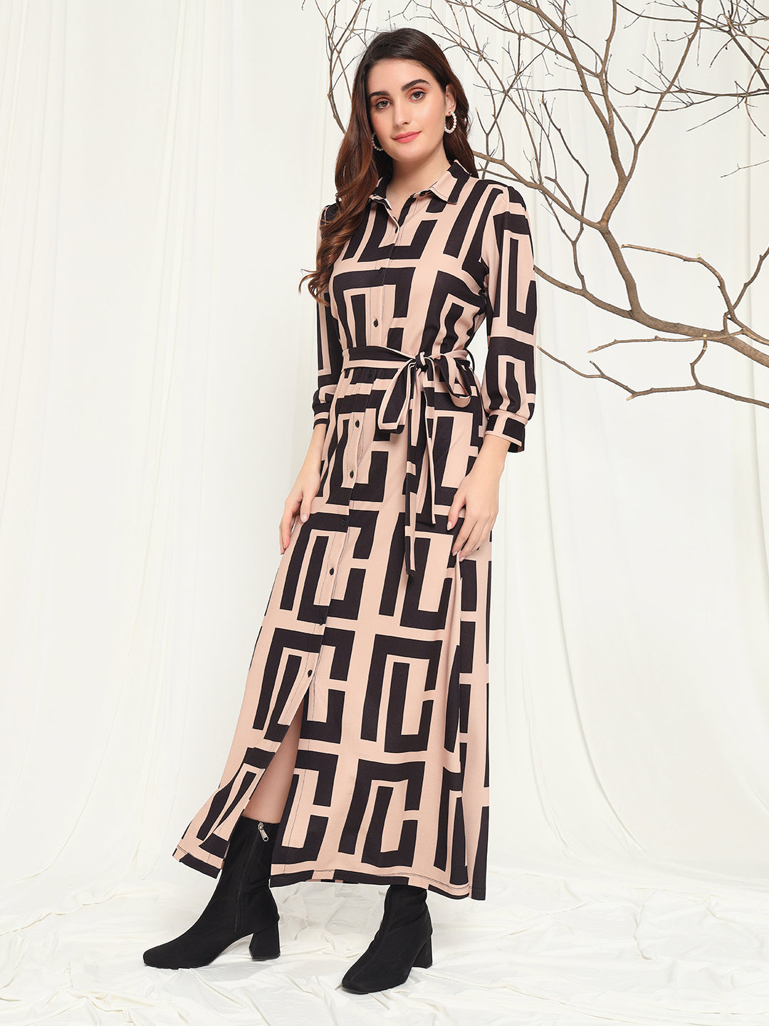 TANDUL  Women Gown Brown Dress