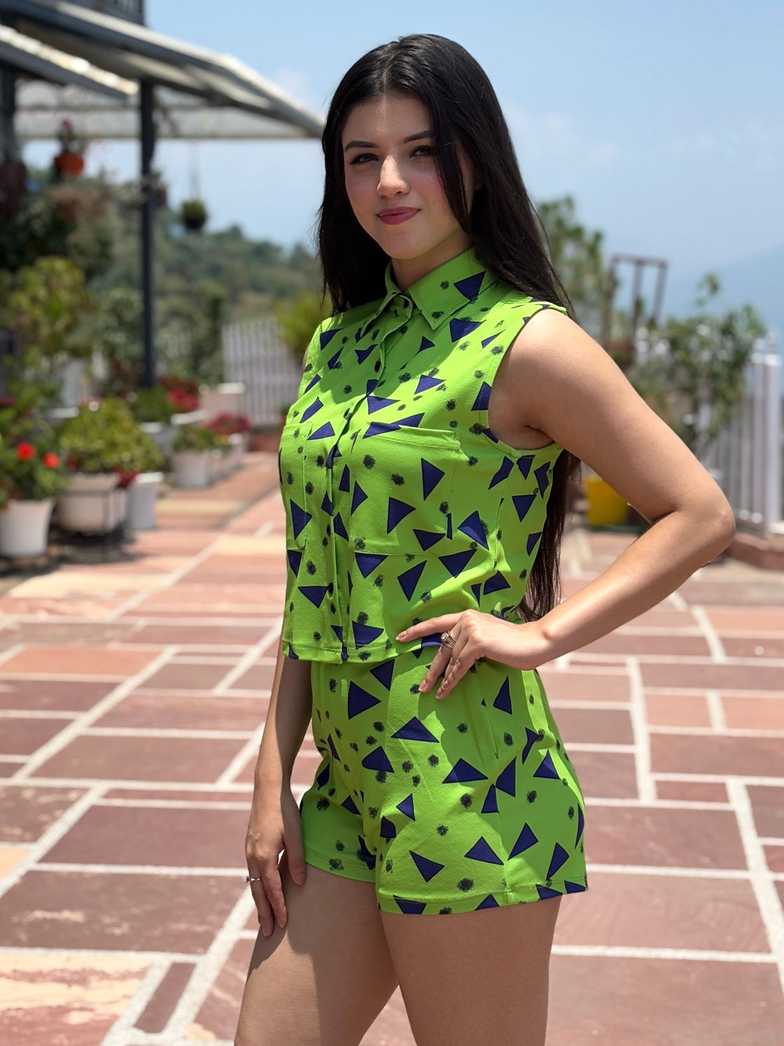 TANDUL Women Neon Green Printed Co-ord Set