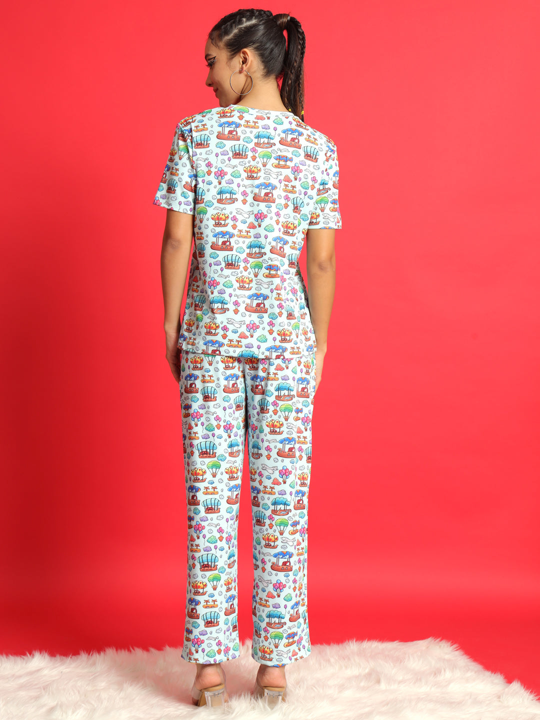 TANDUL  Women Top & Pyjama Set Multicolor Printed