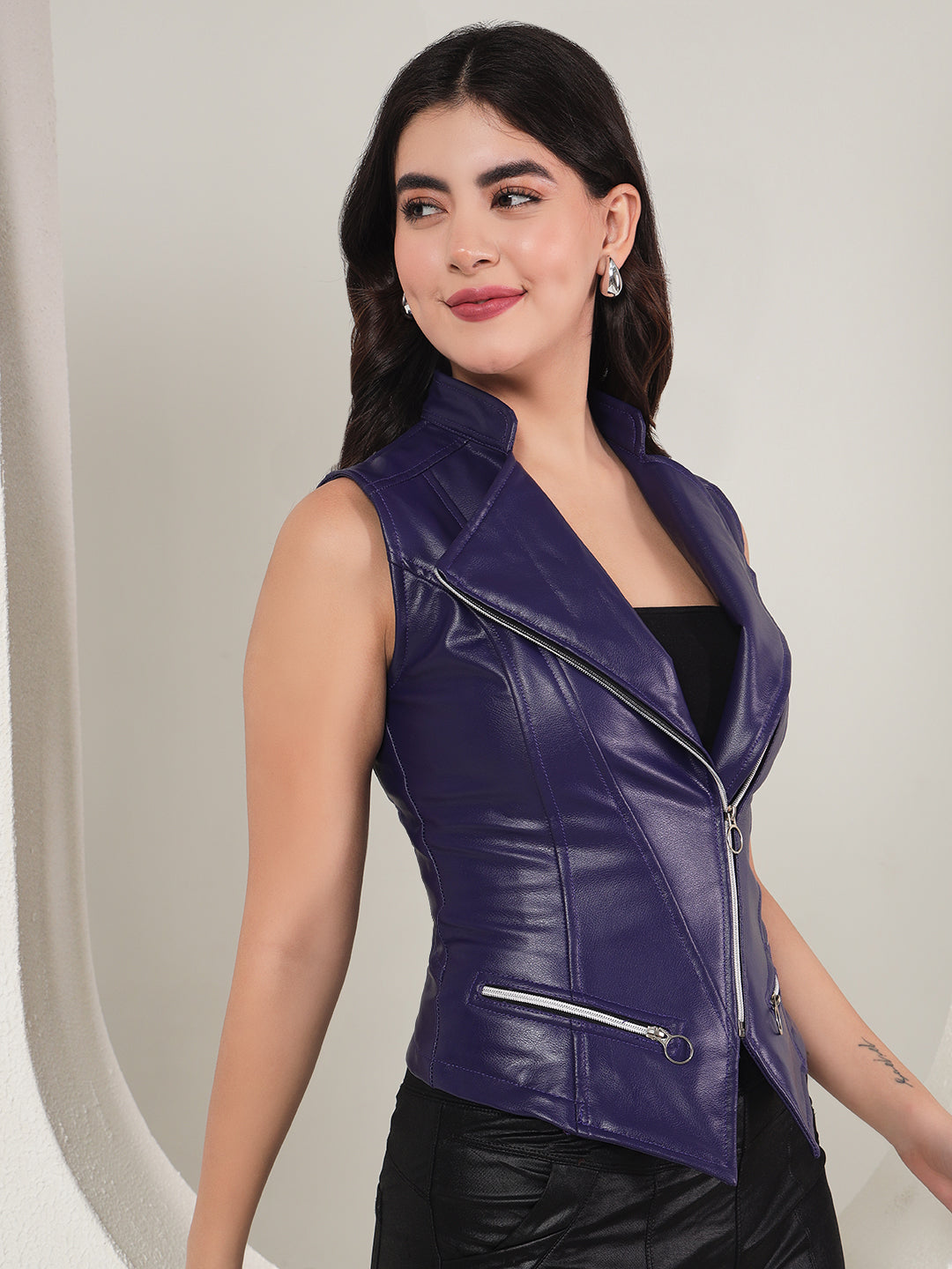TANDUL  Women Solid Leather Jacket
