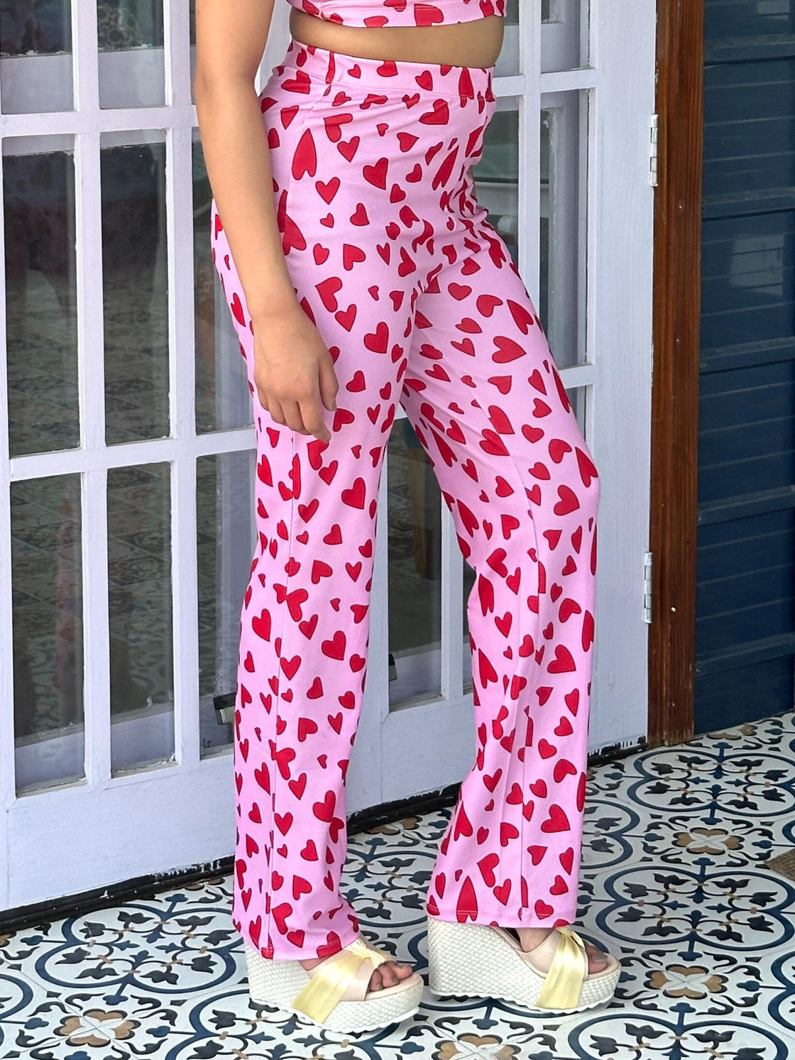 TANDUL Women Pink Heart Printed Trouser