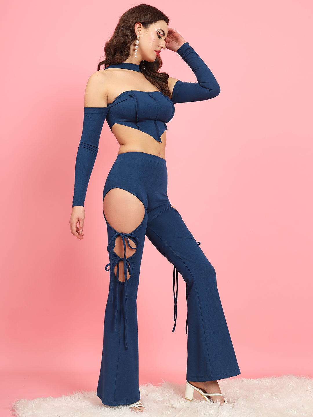 TANDUL  Women Two Piece Dress Green Dress