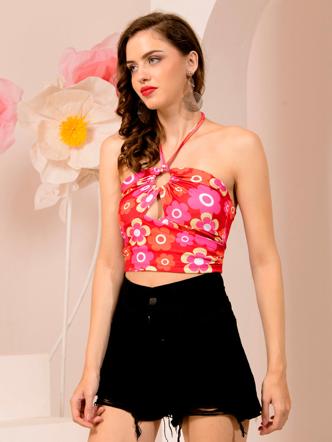 TANDUL  Casual Sleeveless Printed Women Multicolor Top