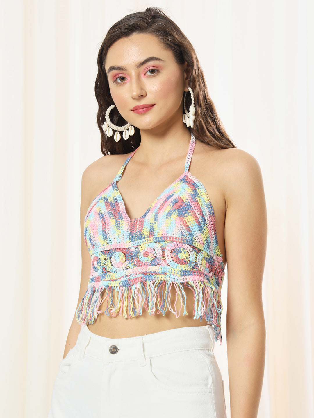 TANDUL  Casual Sleeveless Printed Women Multicolor Top
