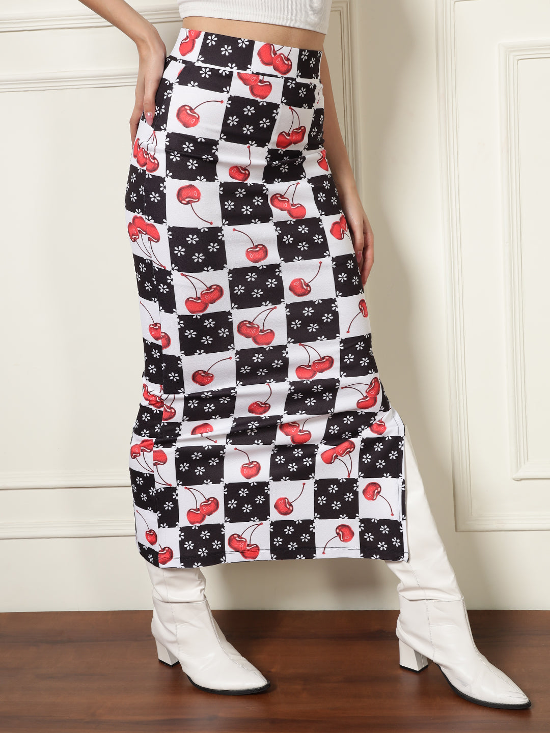 TANDUL Women Cherry Printed Skirt