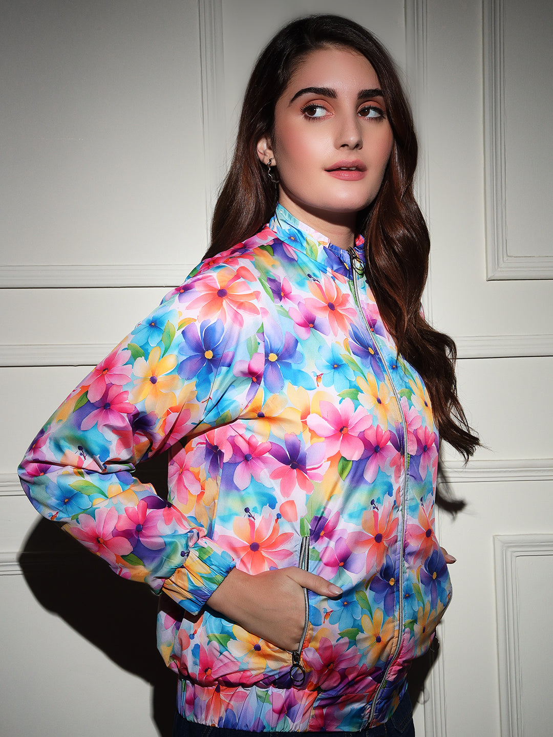 TANDUL  Women Floral Print Puffer Jacket
