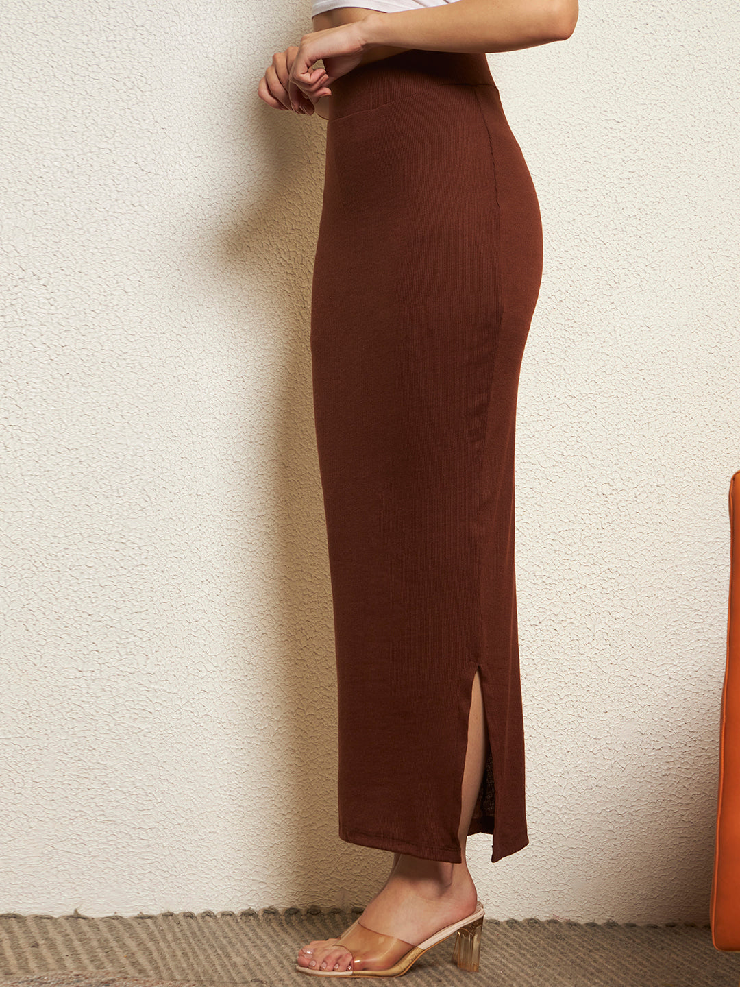 TANDUL Women Solid Brown Long Skirt