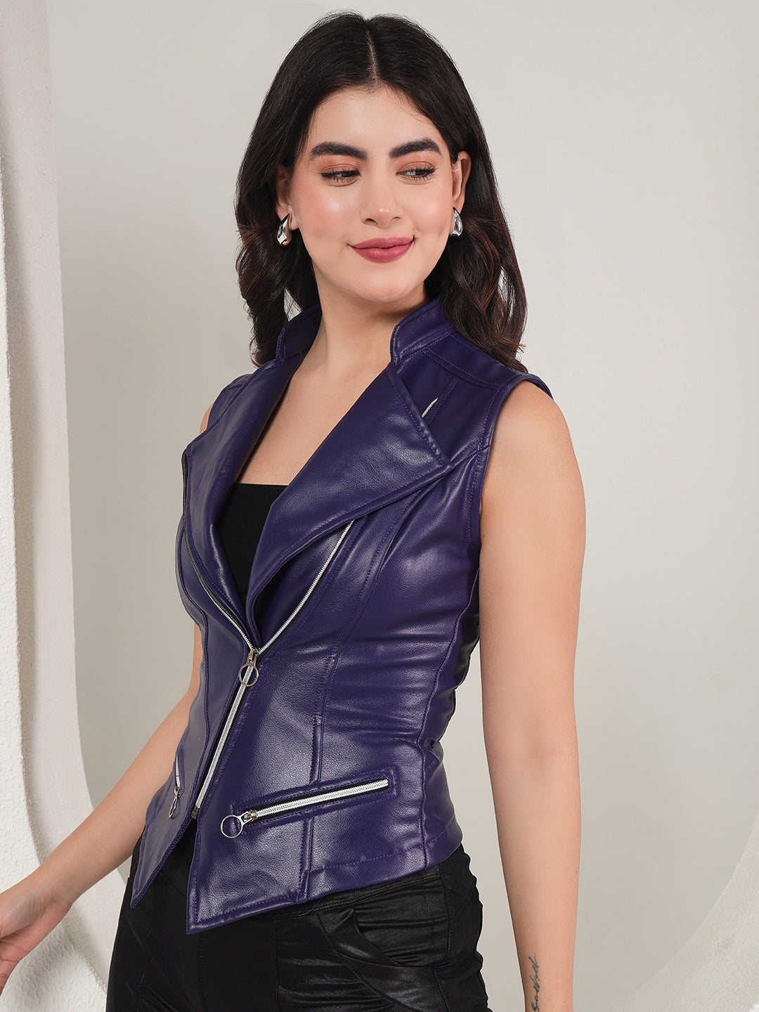 TANDUL  Women Solid Leather Jacket