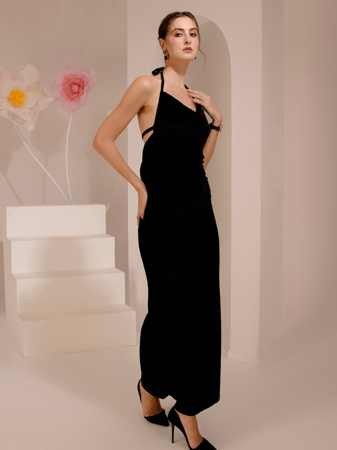 TANDUL  Women Bodycon Black Dress