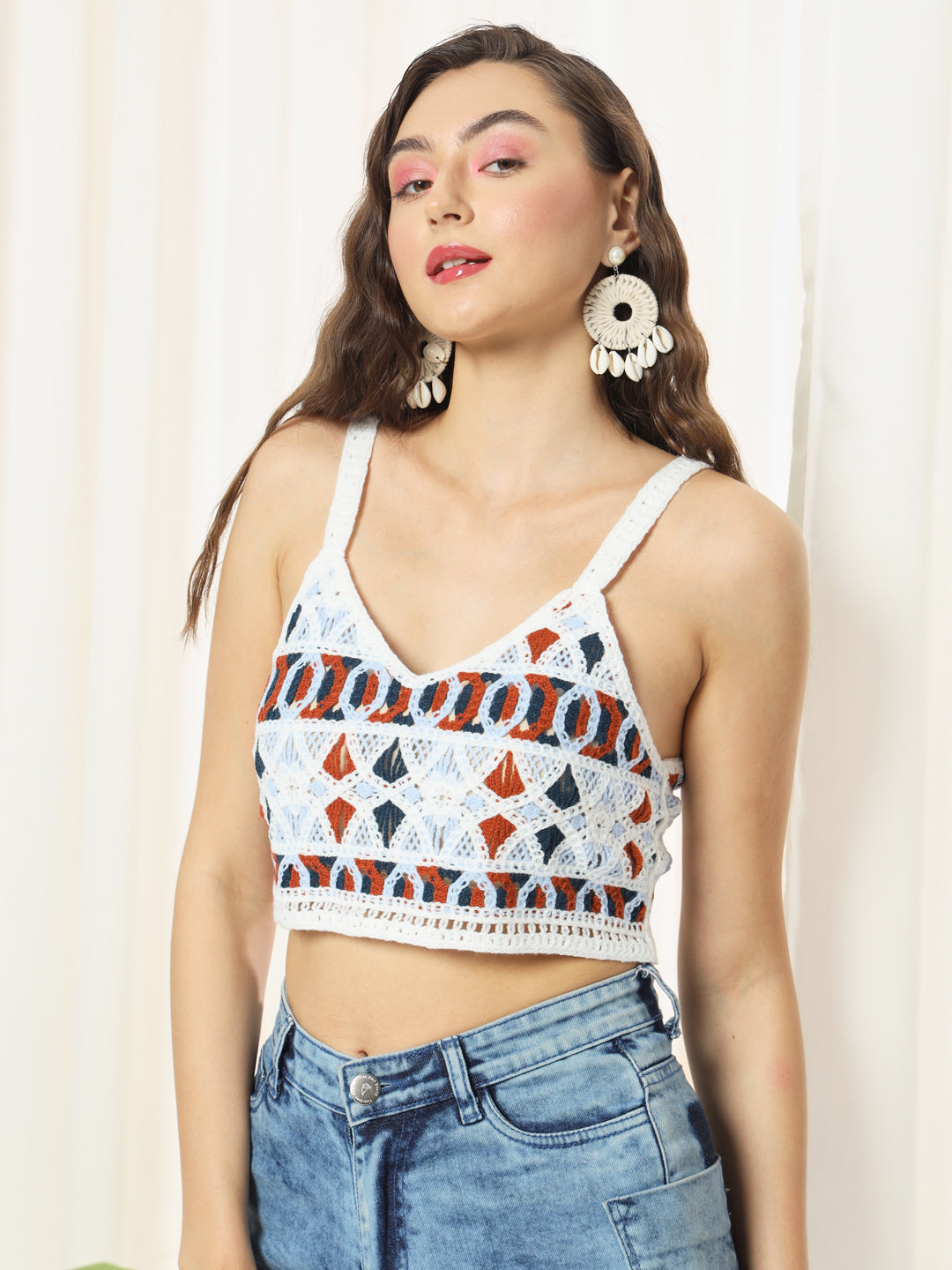 TANDUL  Casual Sleeveless Printed Women Multicolor Top