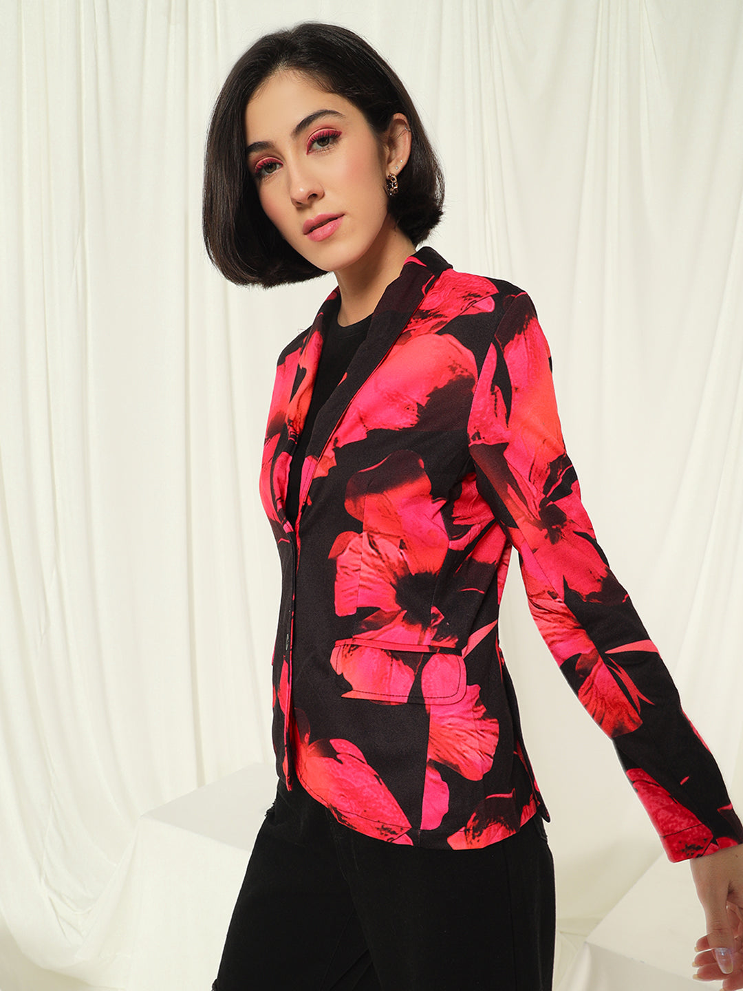 TANDUL  Fleece Printed Coat For Women