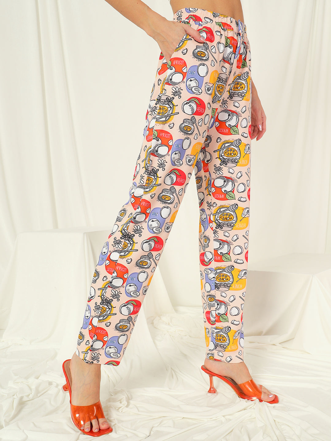 TANDUL  Women Regular Fit Beige Lycra Blend Trousers