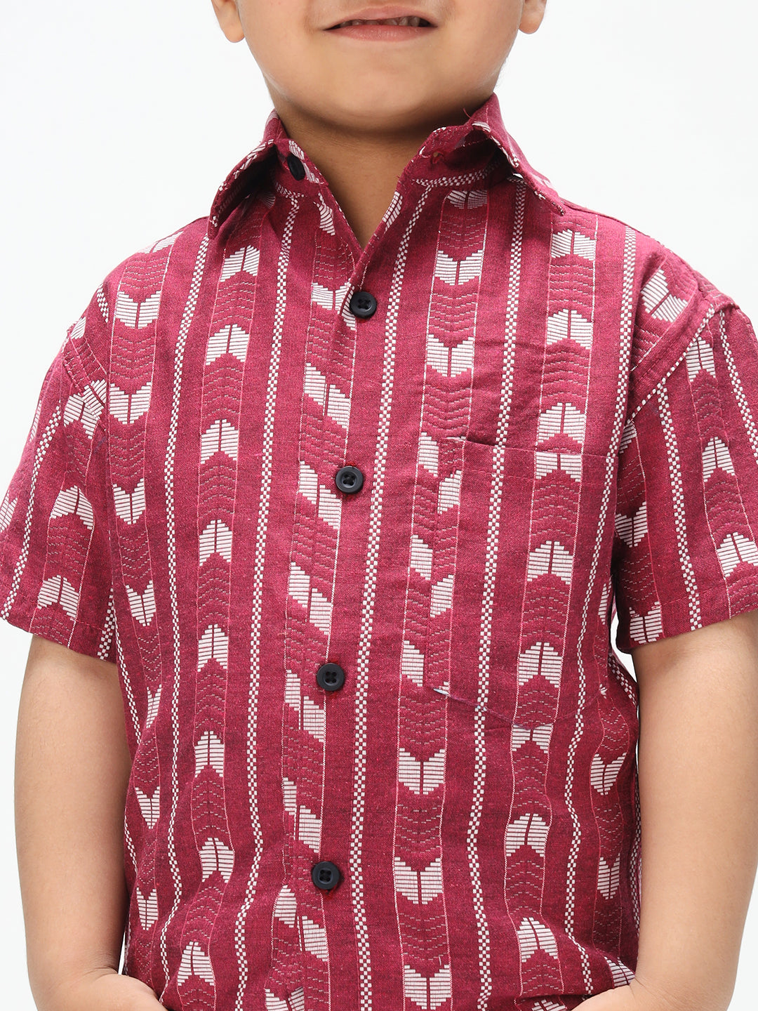 Boys Stylish Pink Shirt Printed Casual Shirt