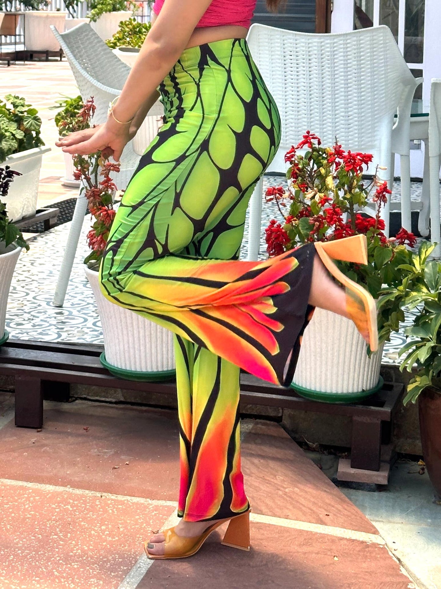 TANDUL Women Butterfly Printed Flared Trouser