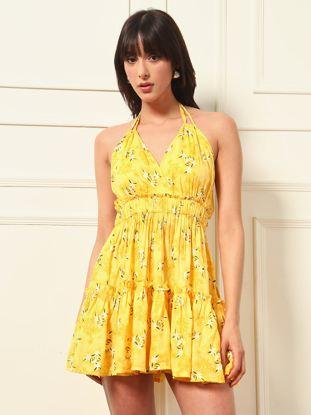TANDUL Women Yellow Floral Printed Dress