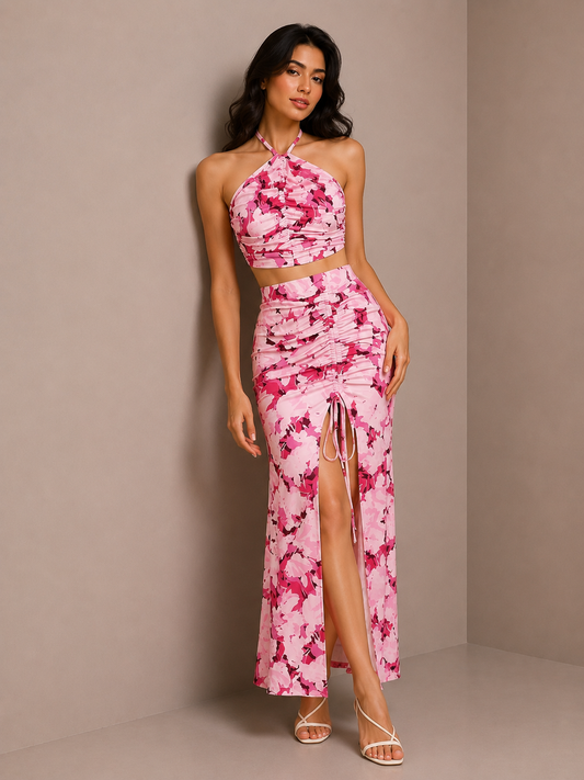 TANDUL Women Stunning Pink Floral Printed Dress