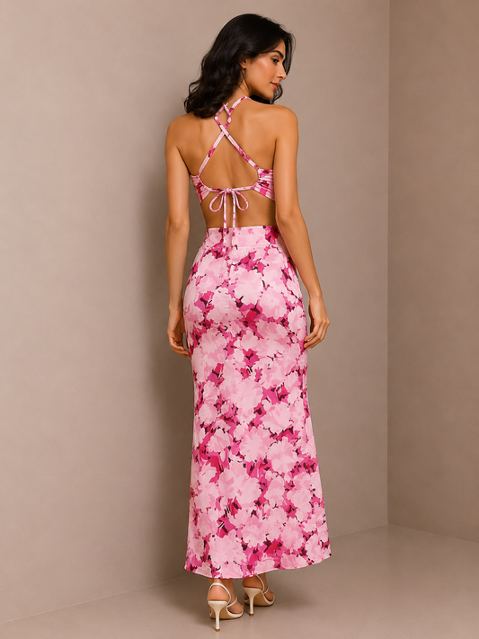 TANDUL Women Stunning Pink Floral Printed Dress